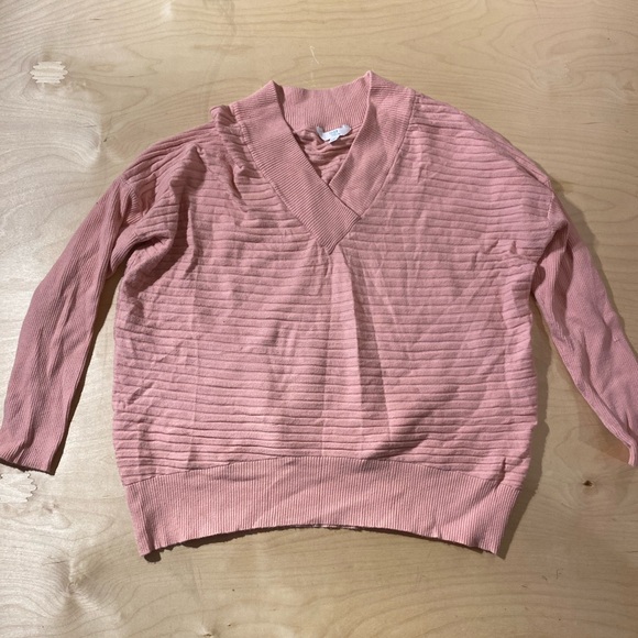 Time and Tru Pink V-Neck Women's Sweater Large (12-14) (MO) - Picture 8 of 15